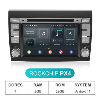 Fiats-Bravo-Androids 11 Touch Screen der Auto-Stereolithographie-1024*600P mit GPS-Navigation